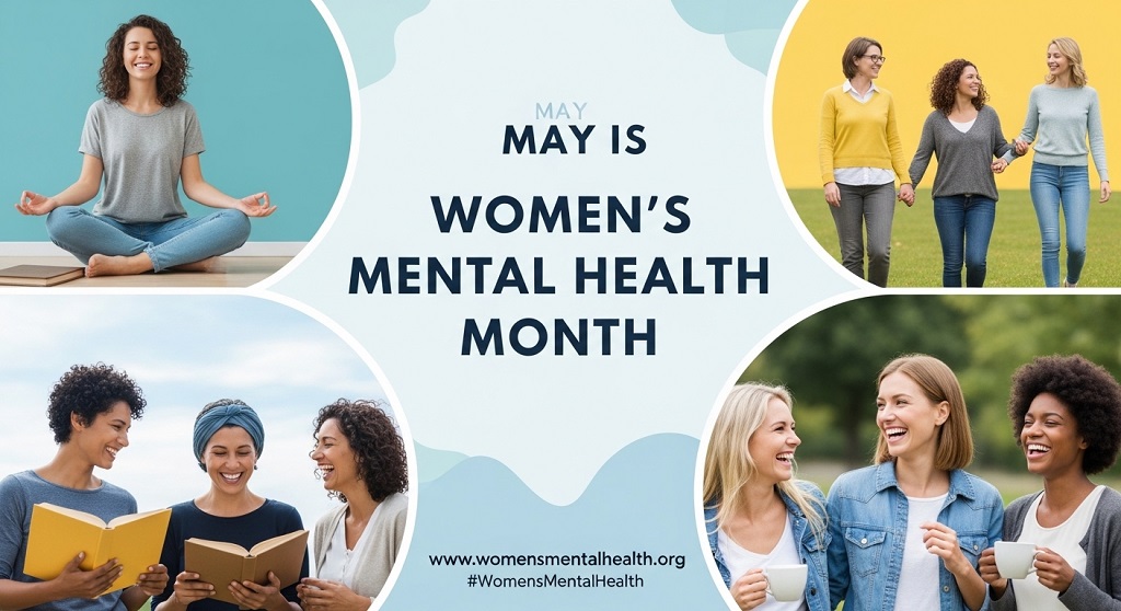 calendar showing May as Women’s Mental Health Month awareness period