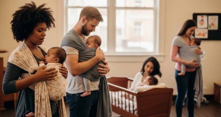 Parent soothing teething infant with traditional methods in Charlotte NC