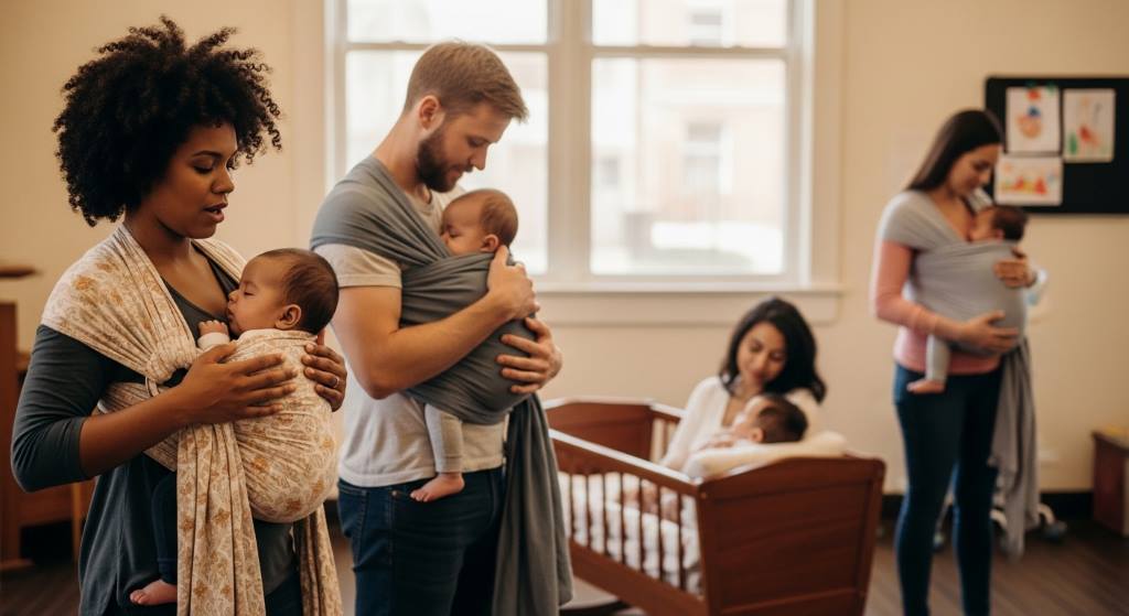 Parent soothing teething infant with traditional methods in Charlotte NC